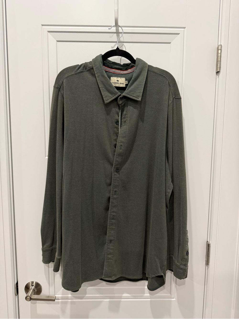 The Normal Brand Puremeso Acid Wash Button Up- Green